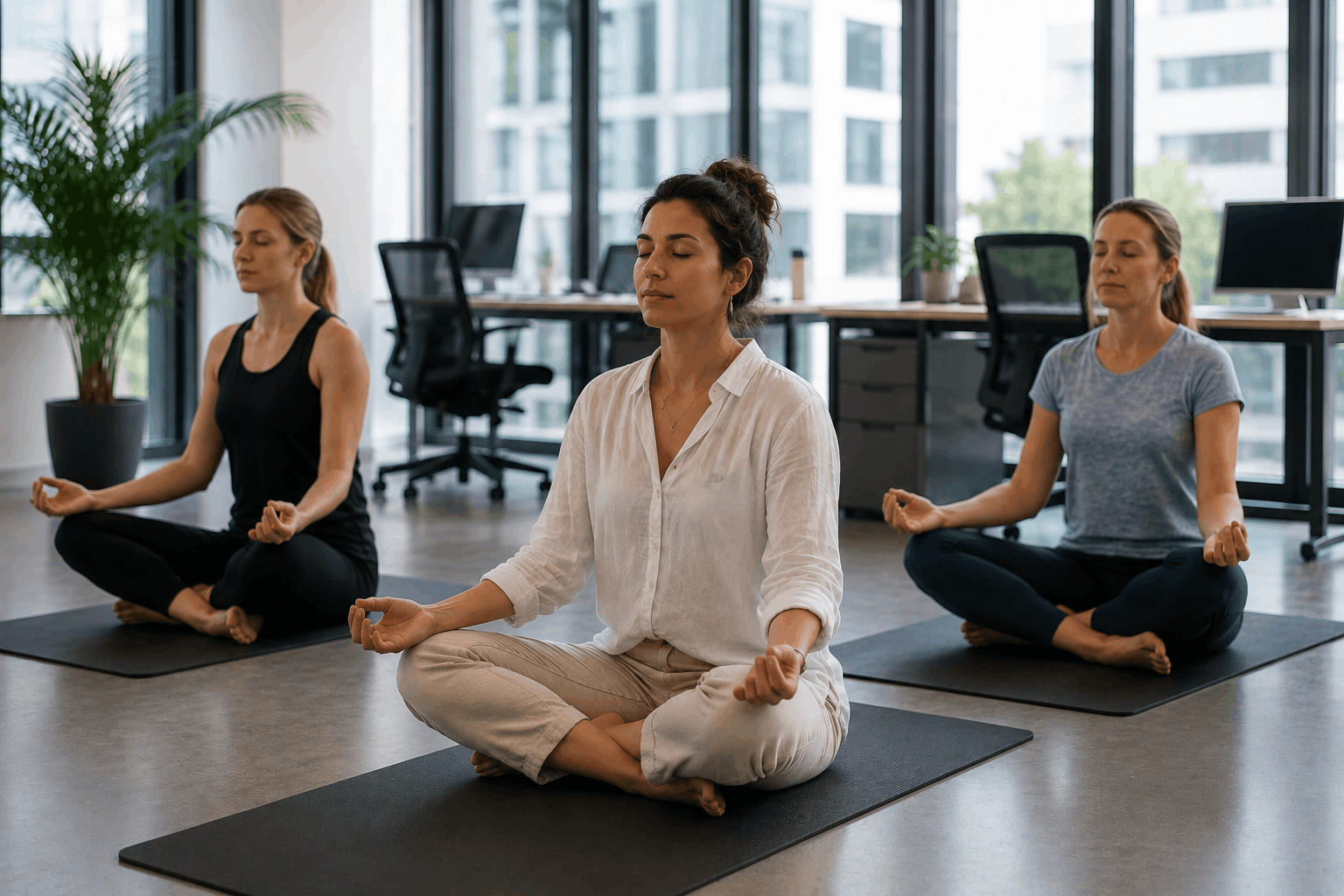 Séance de yoga en entreprise à Genève