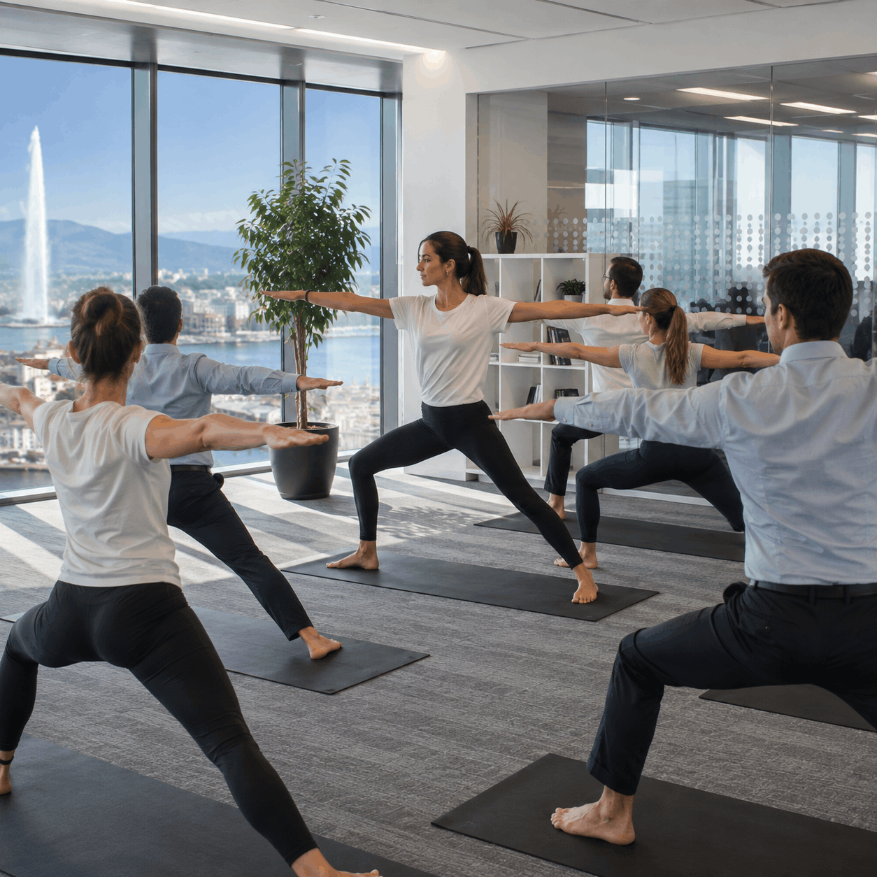Séance de yoga en entreprise à Genève